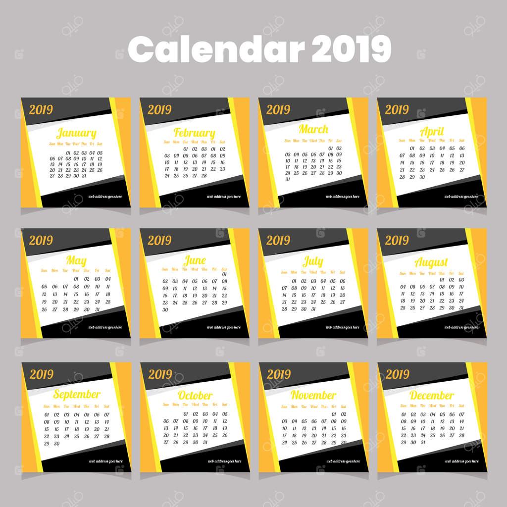 تقویم انتزاعی ۲۰۱۹