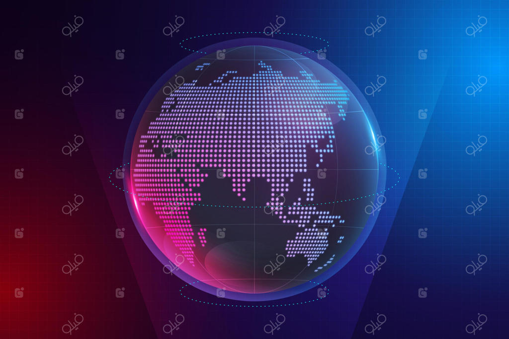 پس‌زمینه گرادیانی با کره زمین