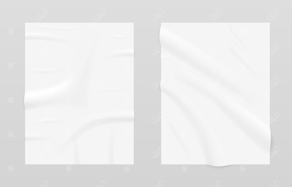 پوستر خالی با طرح موج کاغذی