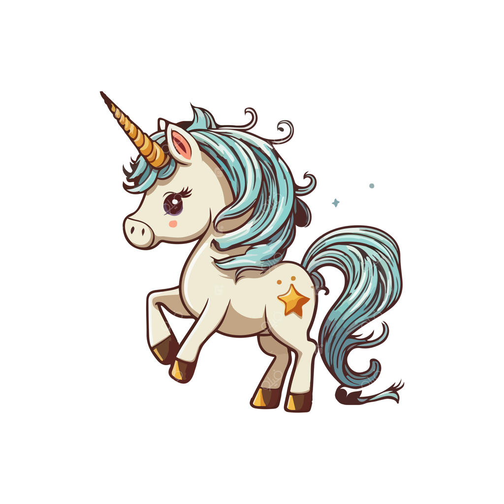 وکتور تک‌شاخ رنگارنگ و بامزه