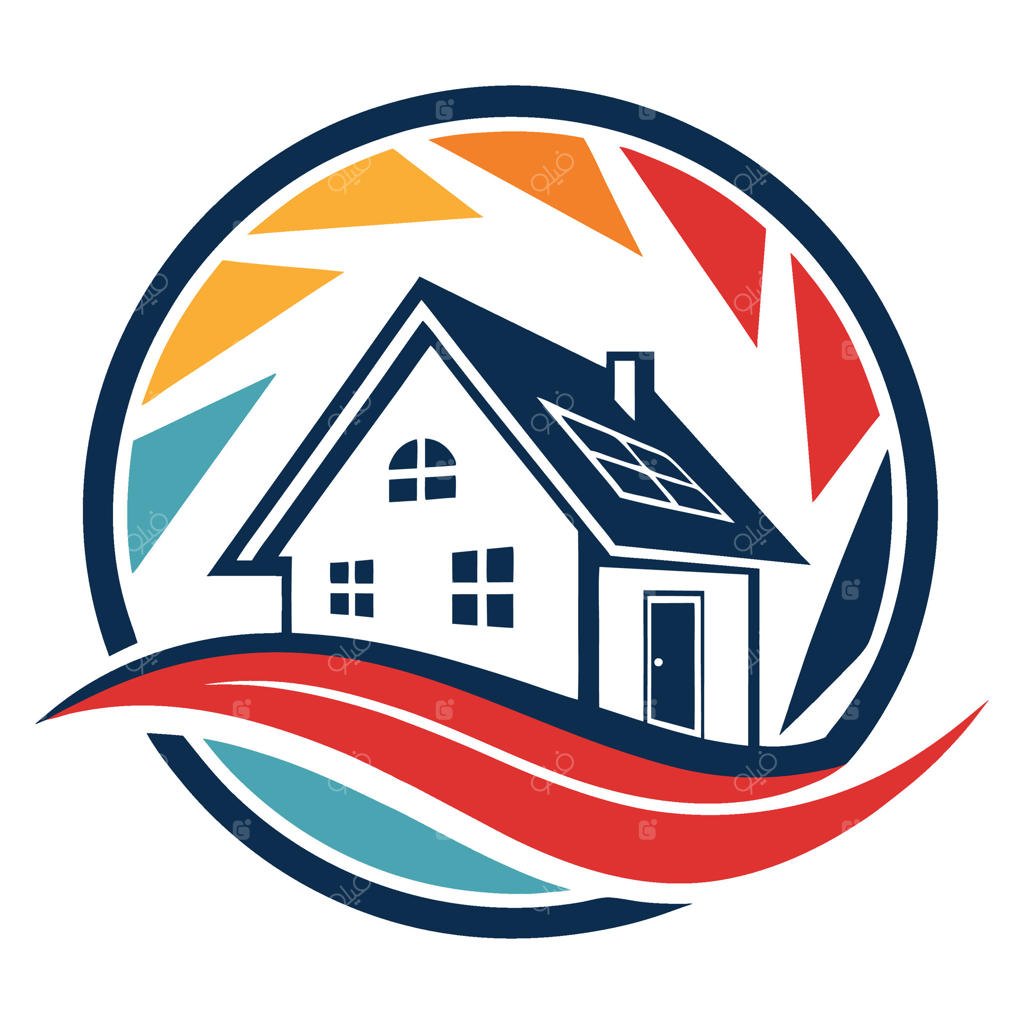 خانه‌ای با پنل‌های خورشیدی روی سقف آن