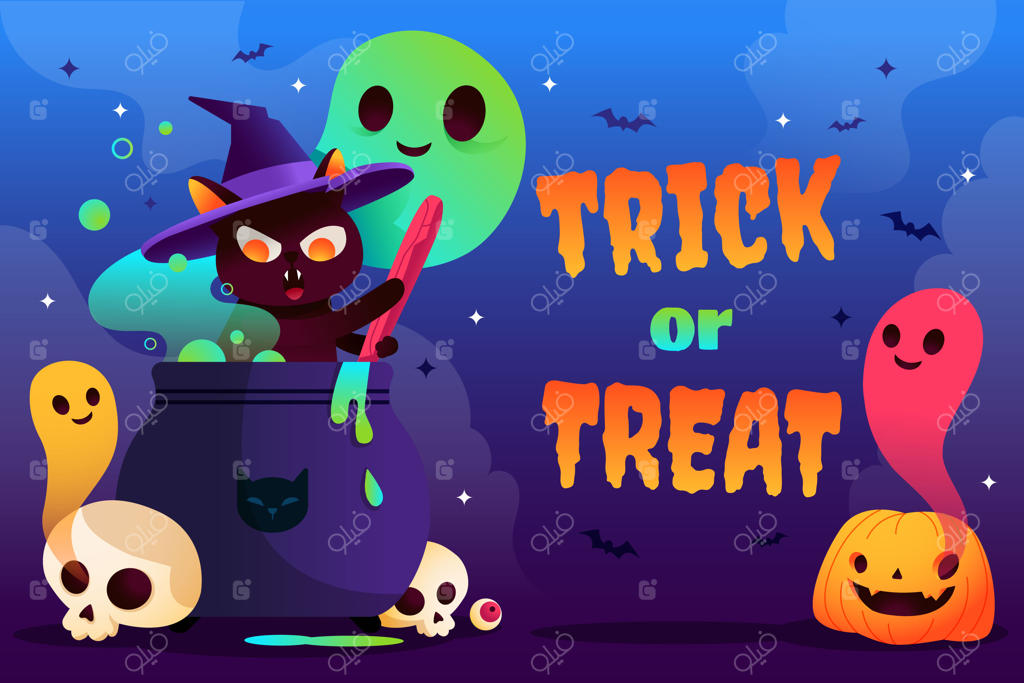 پس‌زمینه گرادیانی برای فصل هالووین