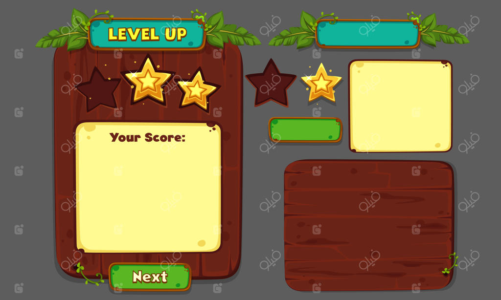 مجموعه‌ای از عناصر رابط کاربری برای بازی‌ها و اپلیکیشن‌های دوبعدی - بخش چهارم رابط کاربری بازی‌ها