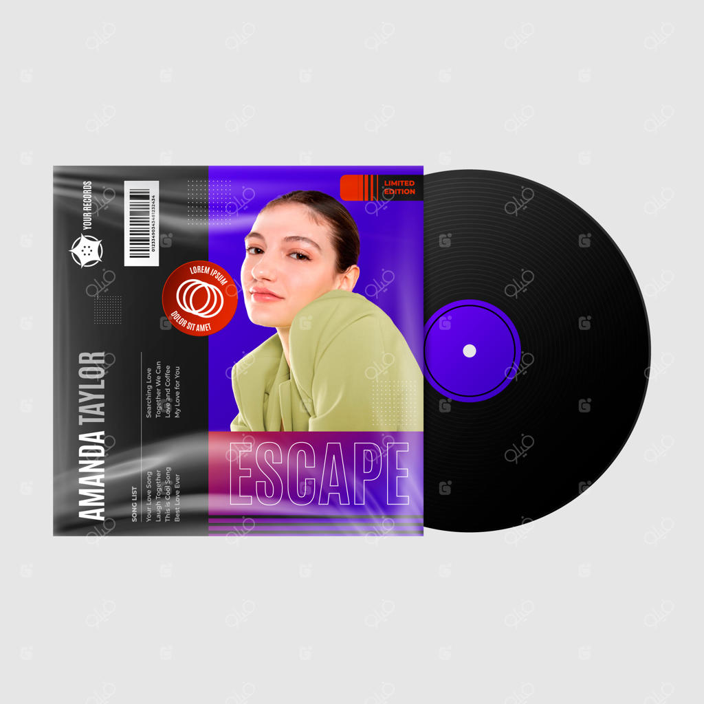 طراحی جلد آلبوم با بافت پلاستیک واقعی