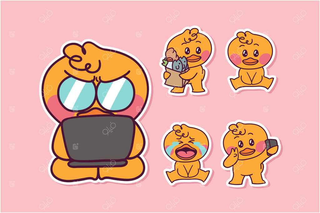 تصویرسازی اردک کارتونی