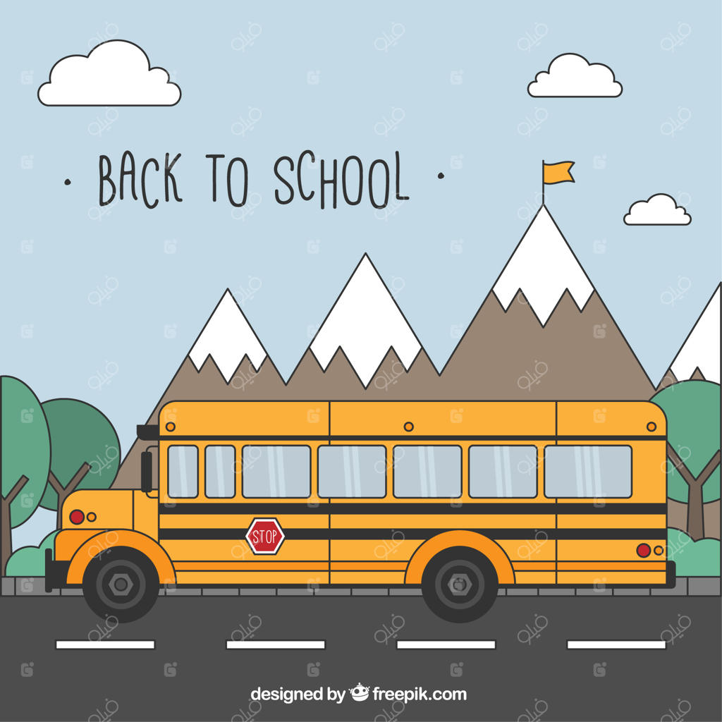 تصویرسازی اتوبوس مدرسه