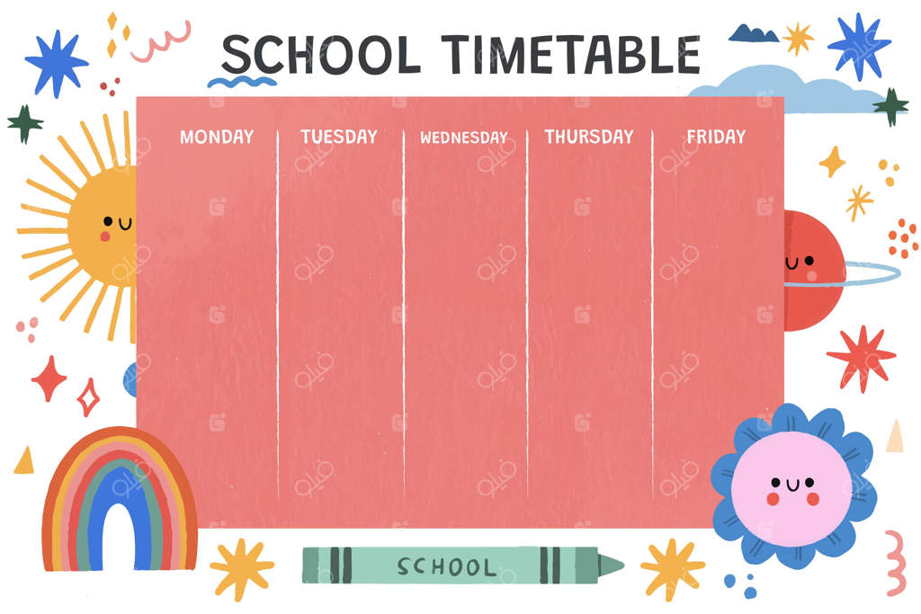 قالب برنامه‌ریزی دستی برای بازگشت به مدرسه