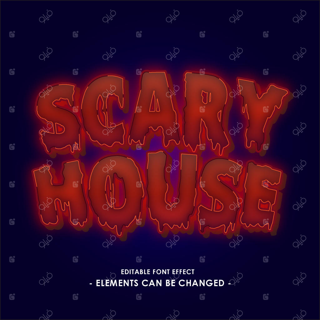 افکت فونت ترسناک