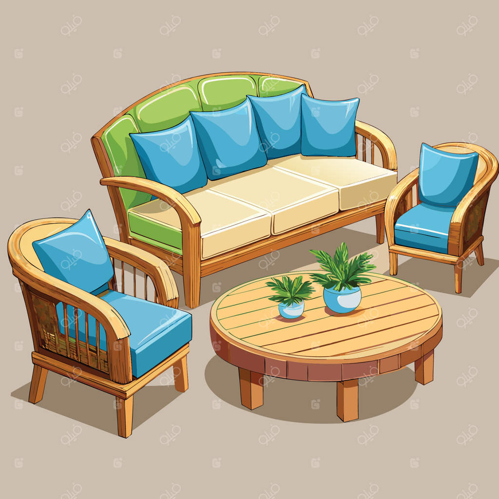 کاناپه‌های شیک و راحت حصیری برای یک باغ دنج و دلنشین در فضای باز