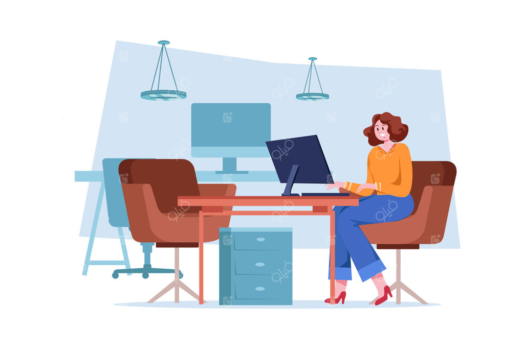 طرح مفهومی افسر با پس‌زمینه سفید