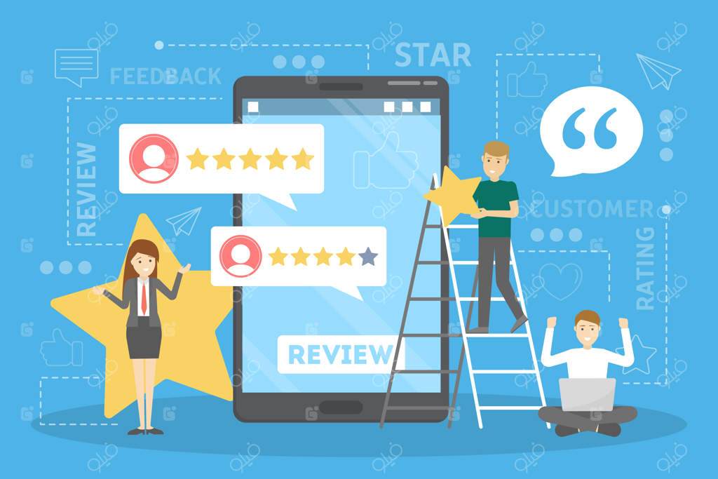 مفهوم بازخورد: ایده نظرسنجی مشتریان و نظر مثبت