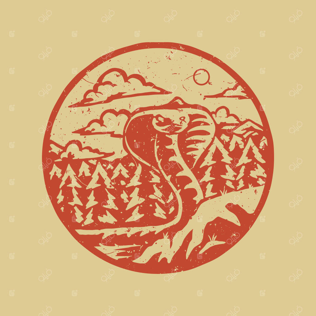 تصویر مهر کهنه کبرا در حیات وحش