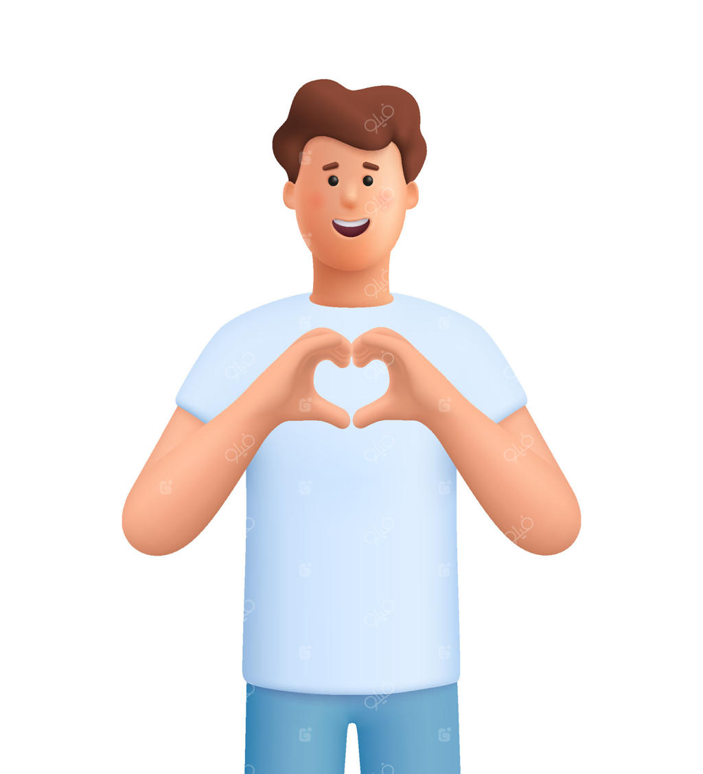 شخصیتی که علامت قلب نشان می‌دهد