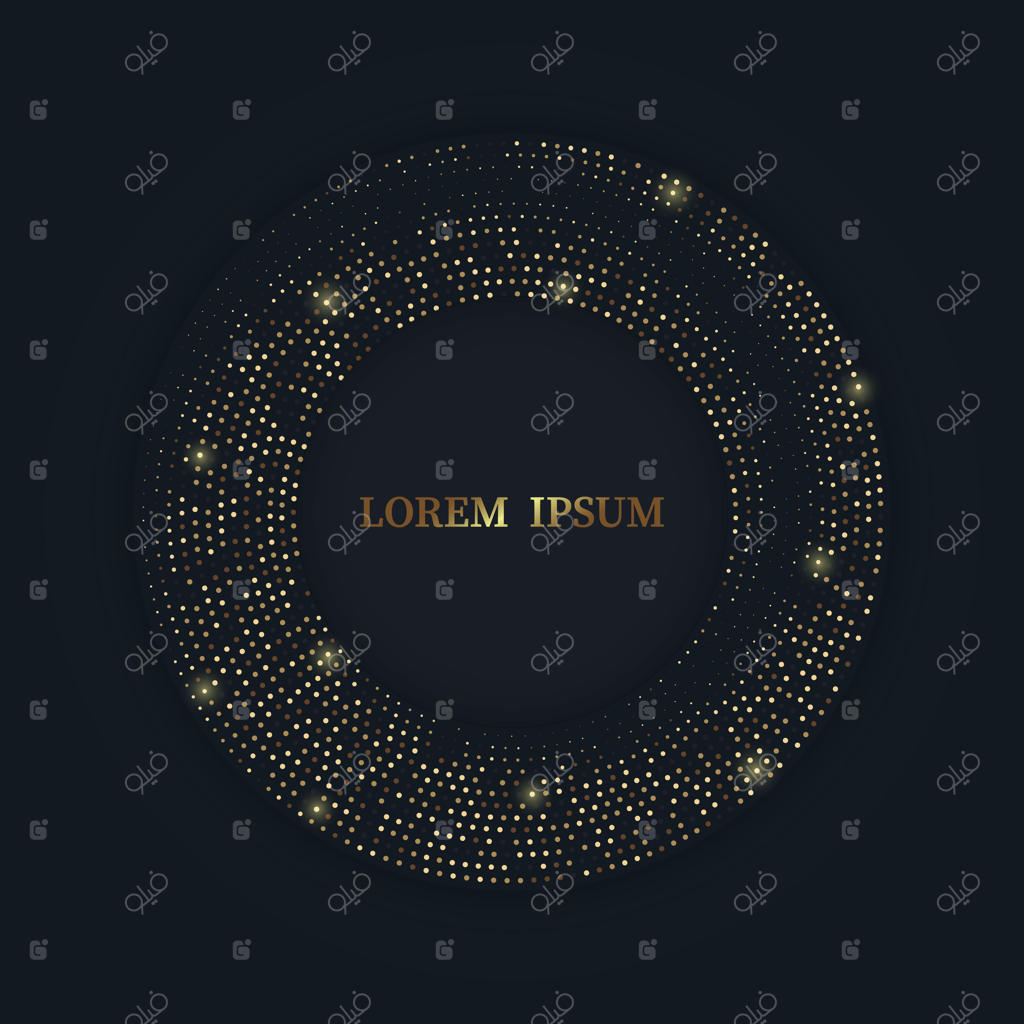 پترن نقطه‌چین شعاعی طلایی