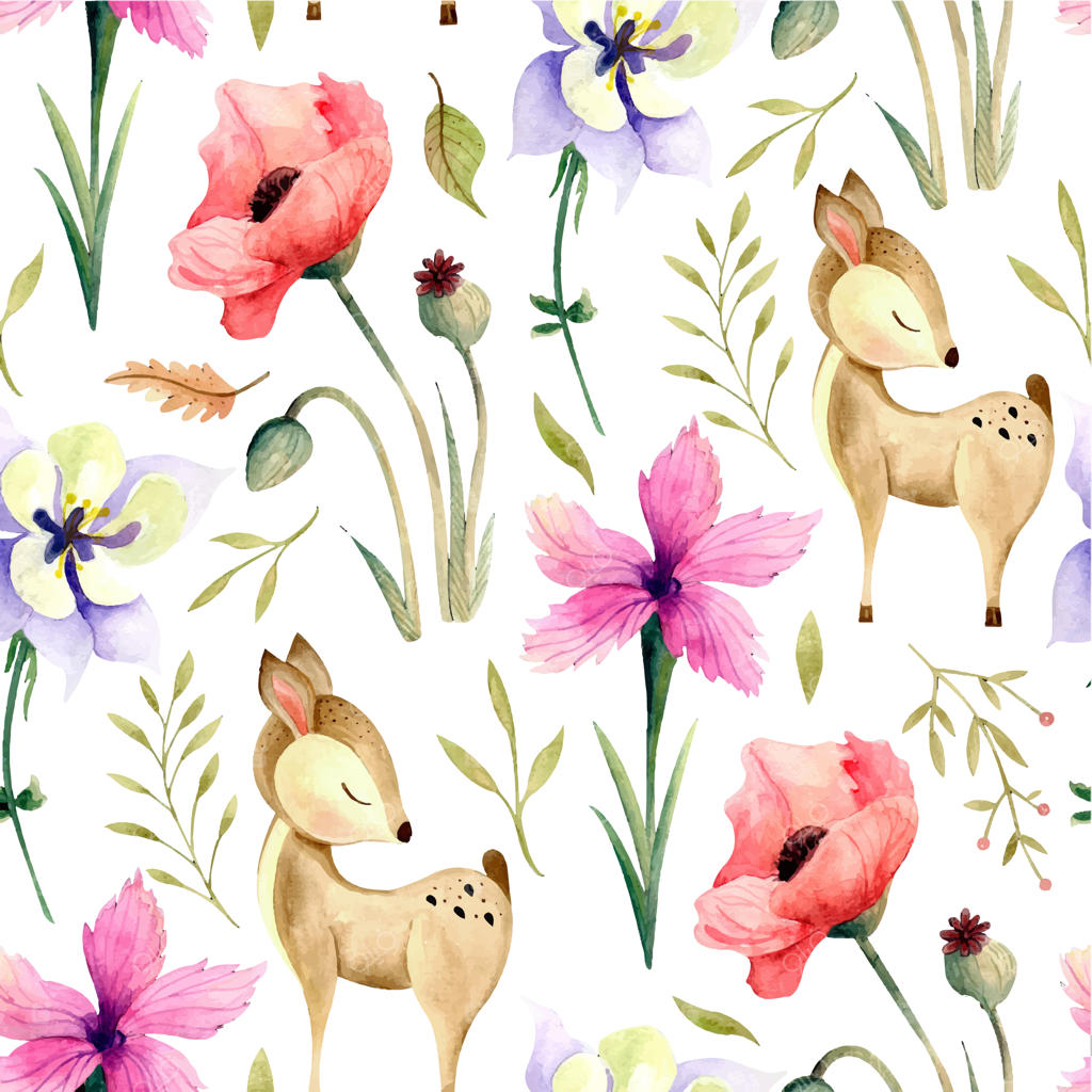 طرح موج‌دار آبرنگی؛ الگوی گل‌دار برای پارچه