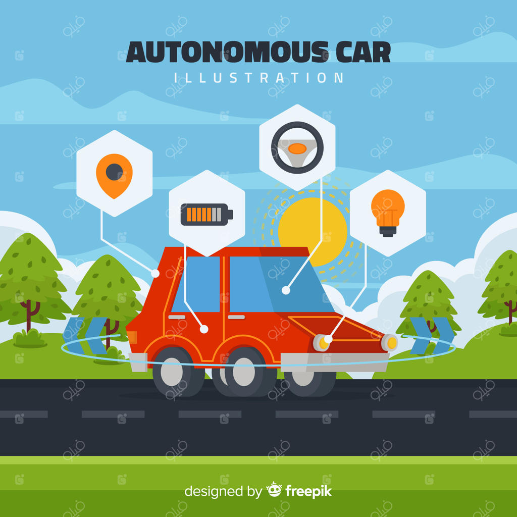 ماشین خودران آینده با طراحی تخت