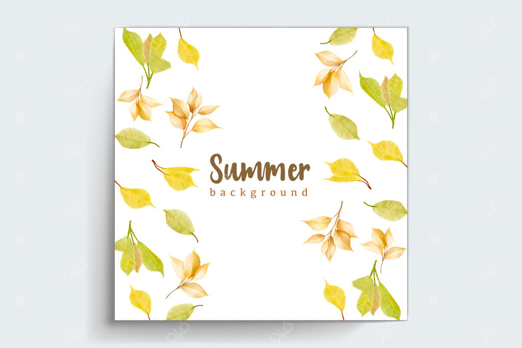 کارت دعوت شکوفه‌های گیلاس در پاییز و تابستان