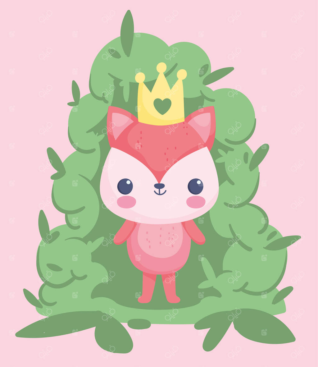 روباه بامزه با تاج