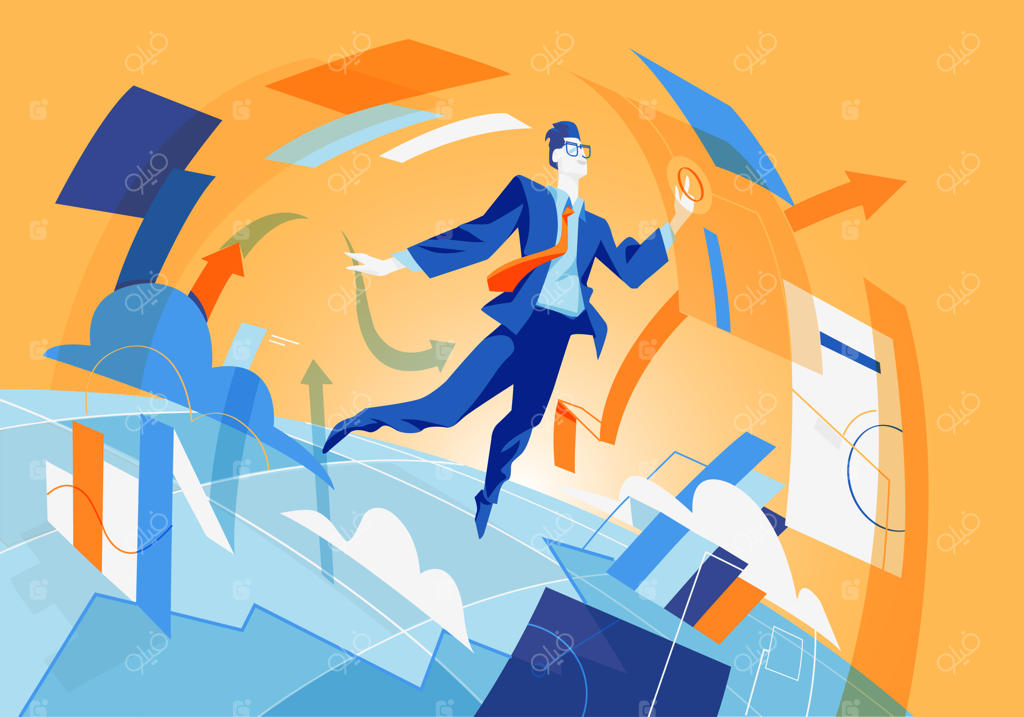 تاجر شناور در میان داده‌ها و دارایی‌های دیجیتال جهانی