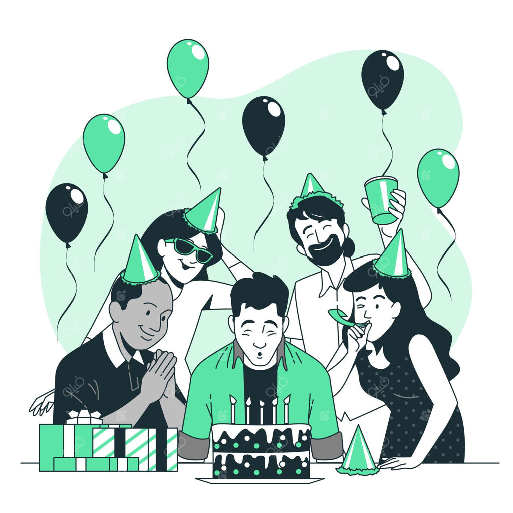 تصویر مفهومی فوت کردن شمع‌های تولد