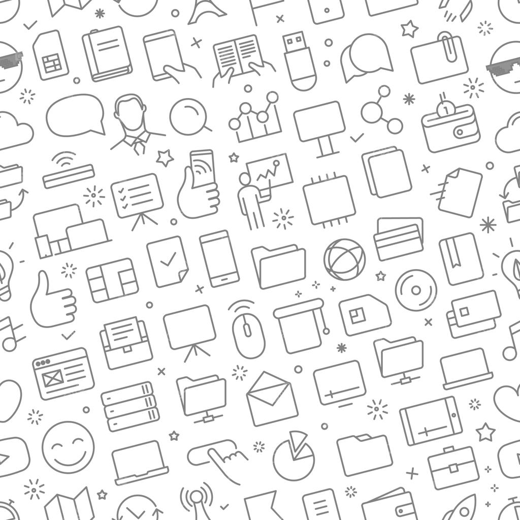 الگوی وکتور بدون درز از مجموعه آیکون‌های مختلف وب