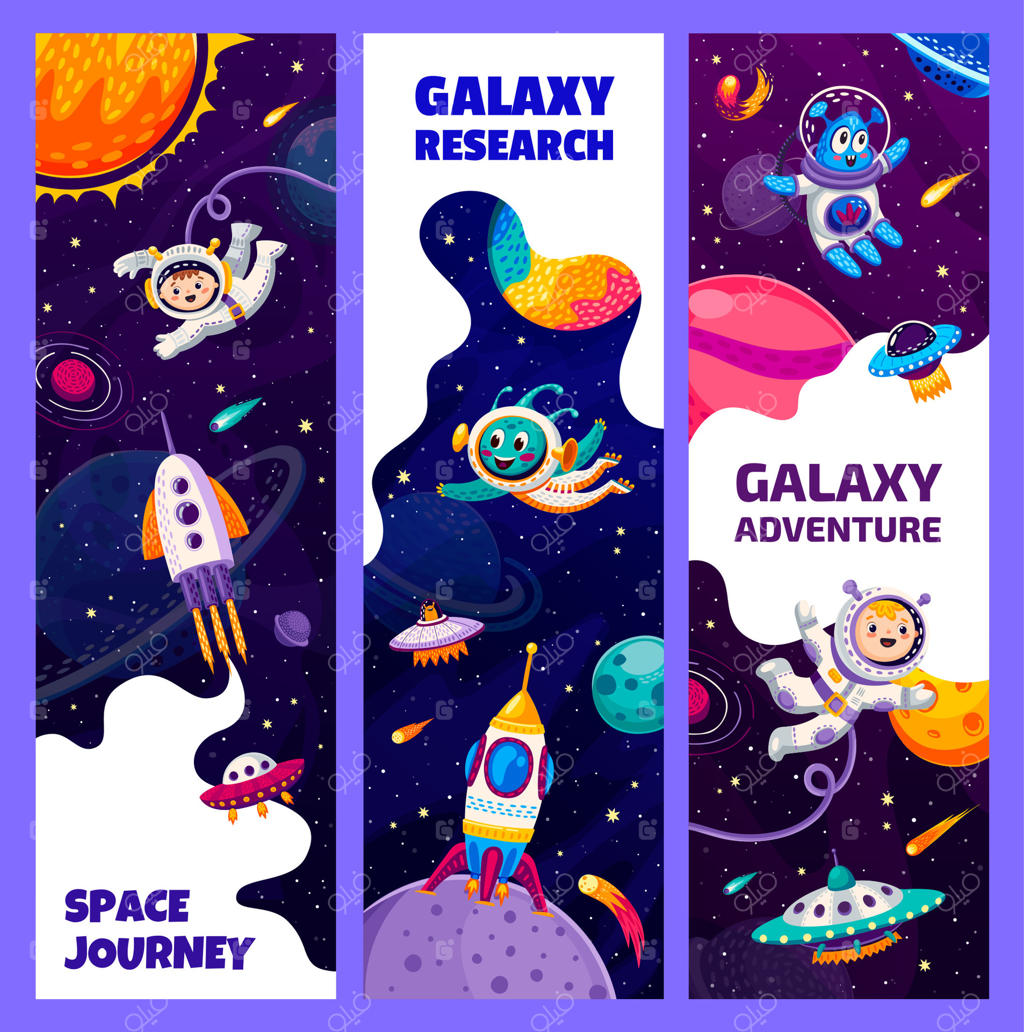 کودکان فضانورد و موجودات فضایی در کهکشان دوردست