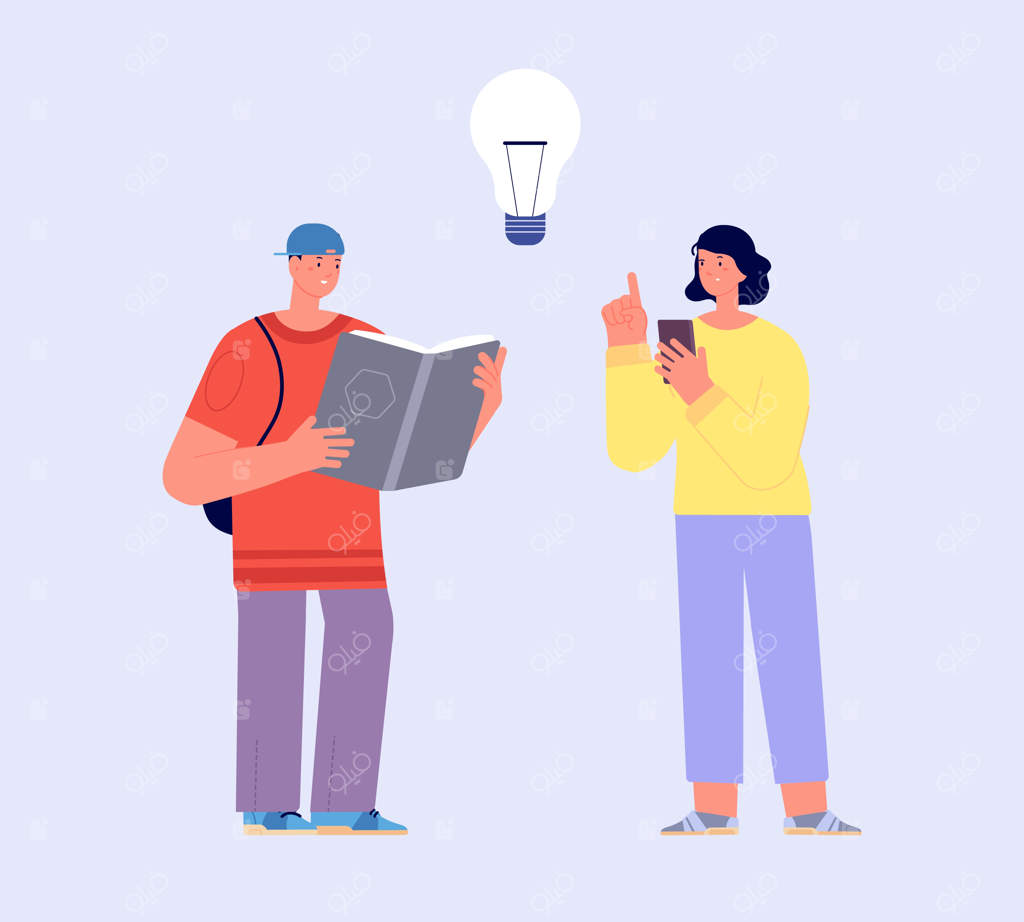 کتاب‌ها یا فناوری‌های دیجیتال: مفهوم مطالعه سنتی و مدرن در یافتن اطلاعات، رسانه‌ها و منابع عمومی برای حل مسائل