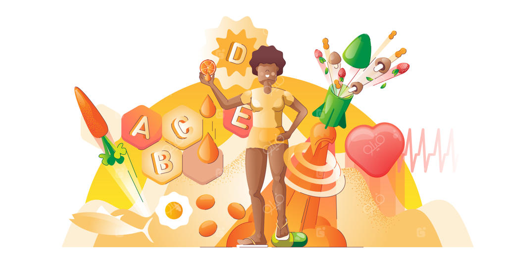 تصویری جذاب از ویتامین‌ها