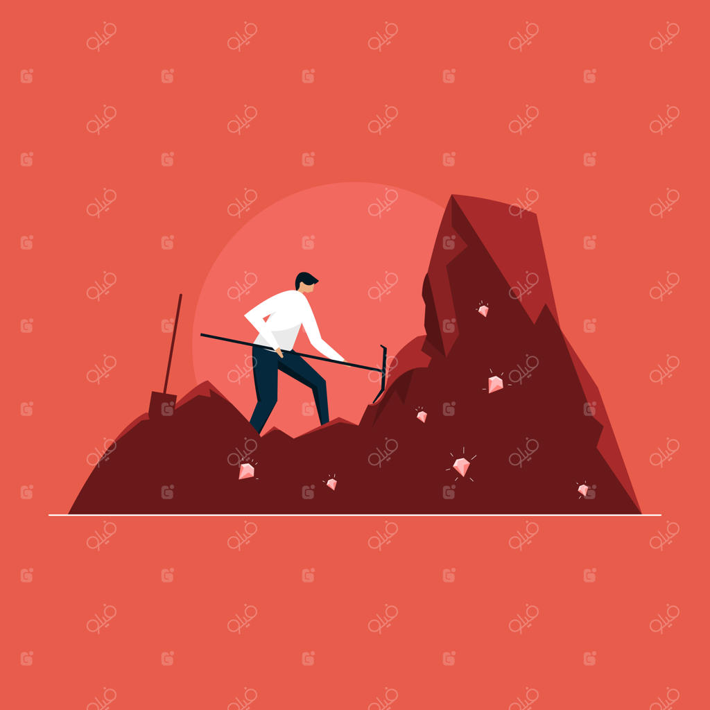 مفهوم تاجر در جستجوی الماس