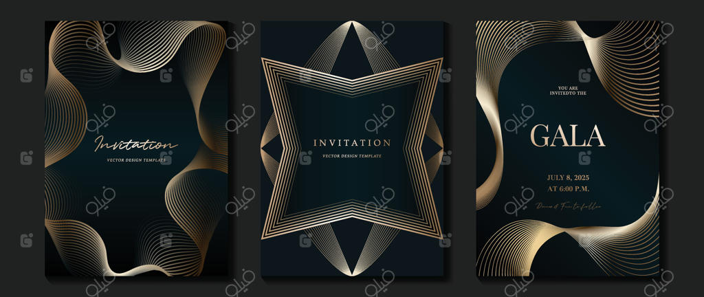 کارت‌های دعوت شیک برای هر رویداد ویژه - حرفه‌ای وکتور