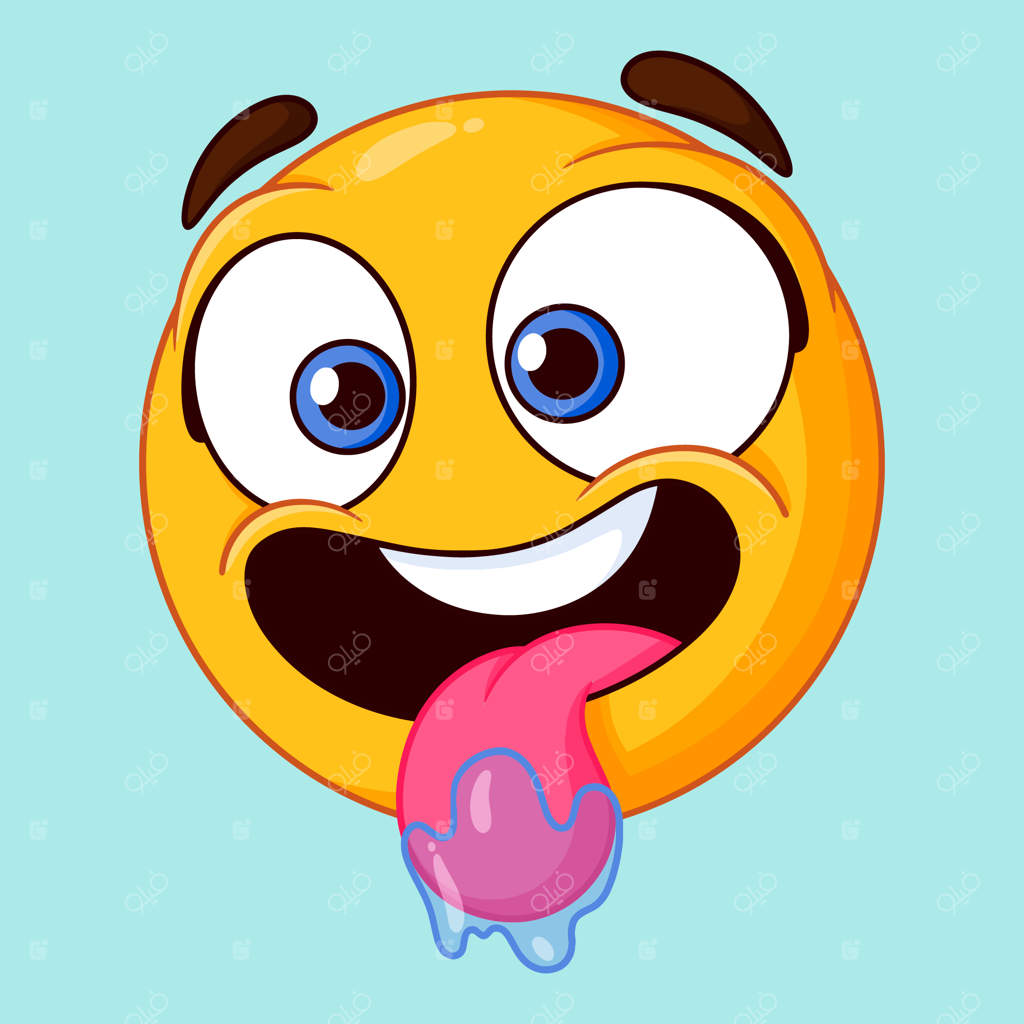 تصویر دستی ایموجی گرسنه