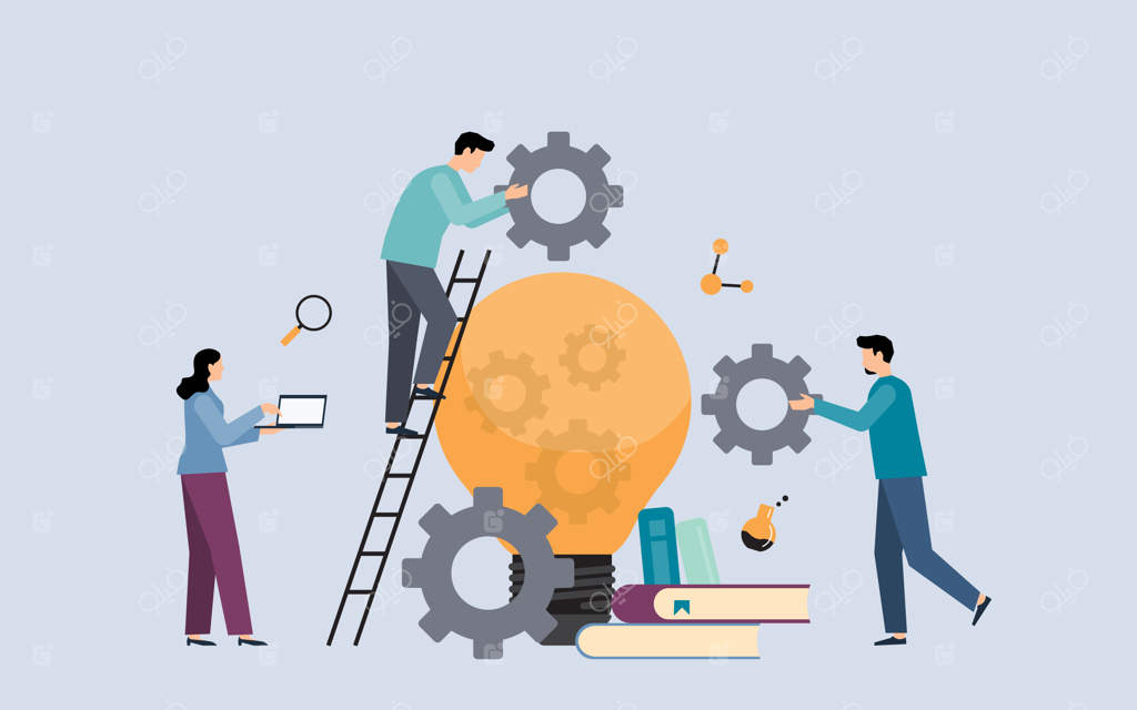 ایده‌پردازی در جلسات کاری با مفهوم لامپ روشن