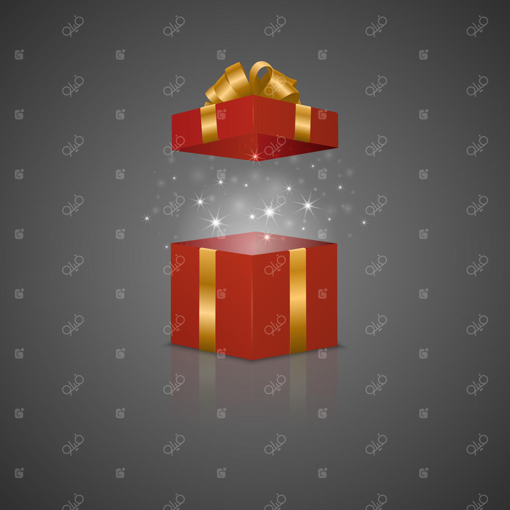 جعبه هدیه با افکت جادویی