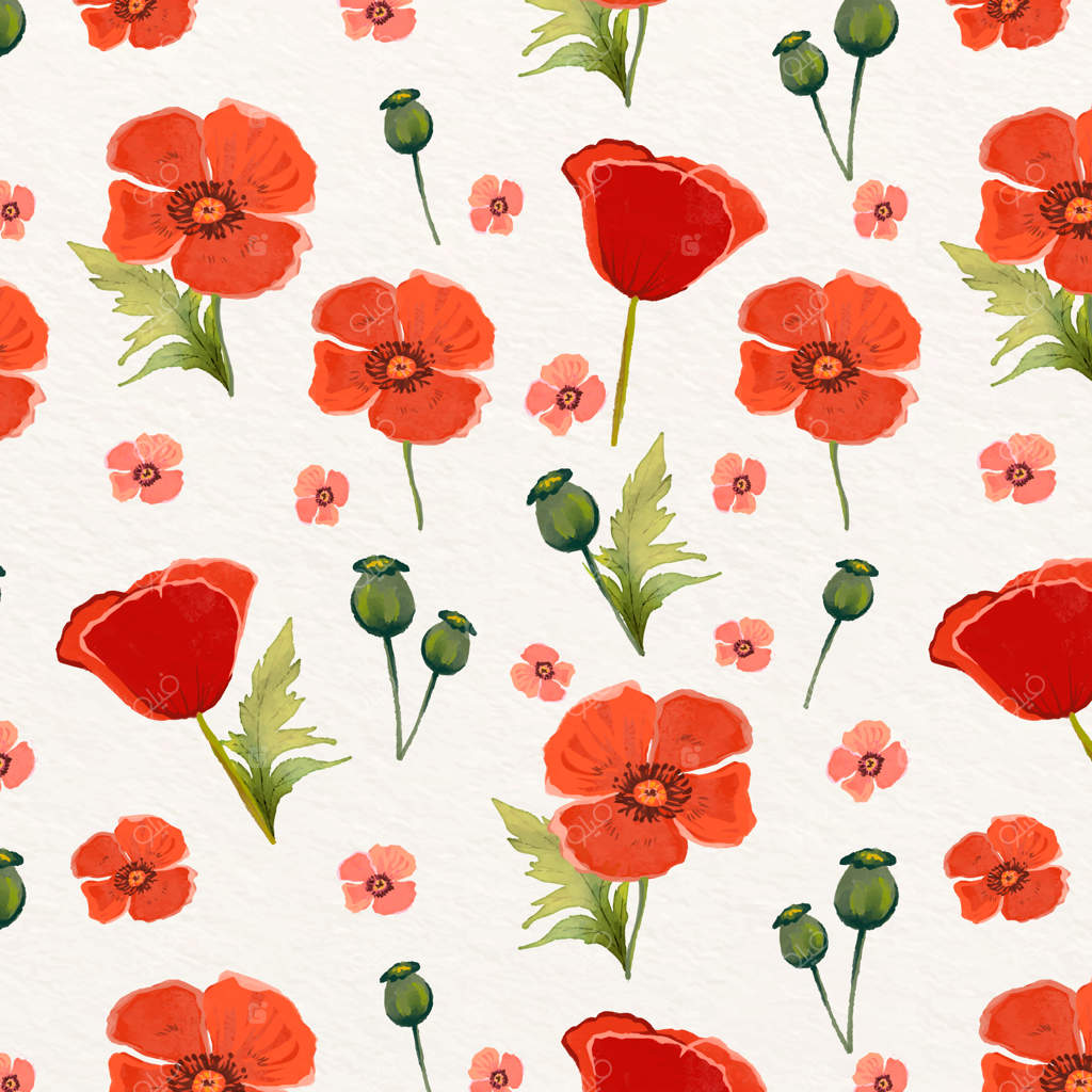 پترن طراحی گل شقایق