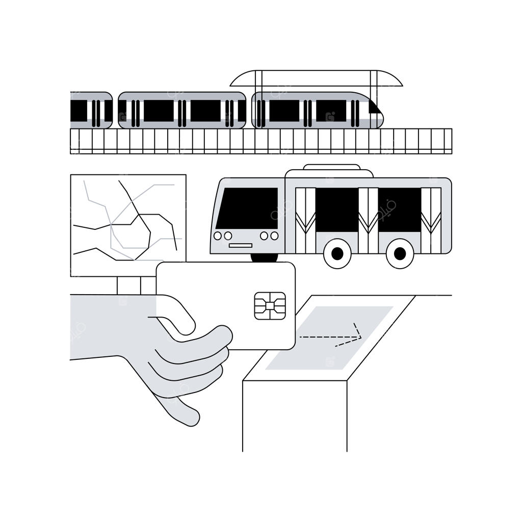 تصویر مفهومی کارت بلیت حمل و نقل عمومی
