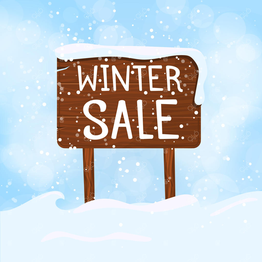 طراحی پوستر حراج زمستانه یا پس‌زمینه - تبلیغات خلاقانه تجاری. تخفیف ویژه برای بنر تعطیلات کریسمس.