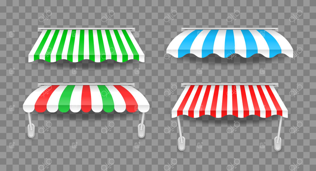 مجموعه‌ای از سایبان‌های پنجره