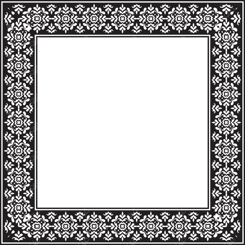 حاشیه‌ تزیینی کلاسیک با طراحی قاب گلدار و شگفت‌انگیز.