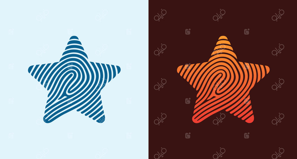 تصویر خلاقانه ستاره با طرح اثر انگشت