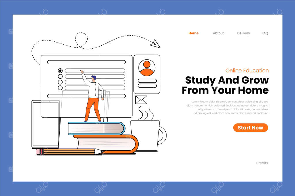 صفحه فرود برای آموزش آنلاین