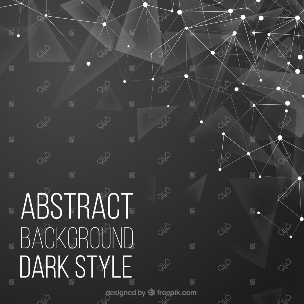 پس‌زمینه چندضلعی با خطوط و نقاط