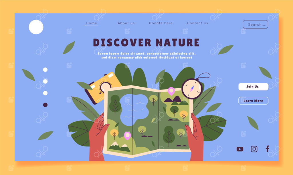 قالب صفحه فرود گردشگری پایدار و بوم‌گردی