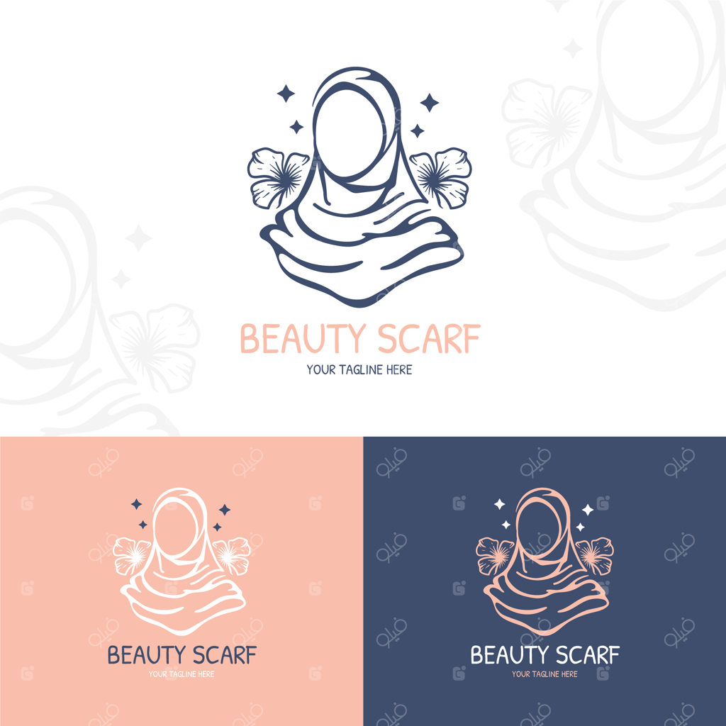 طراحی دستی لوگوی روسری