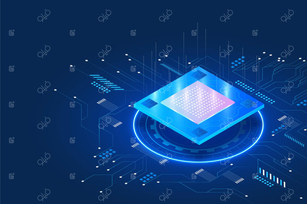پس‌زمینه‌ای واقعی از پردازنده میکروچیپ