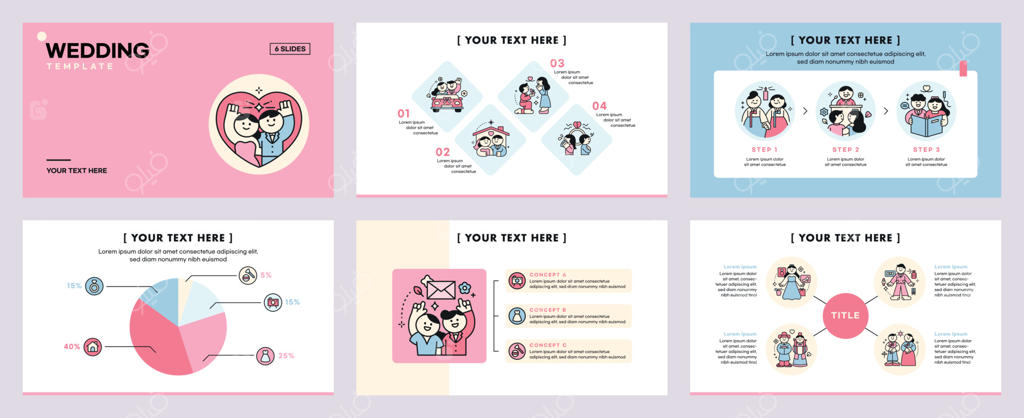 عروسی شاد: طرح قالب اینفوگرافیک، ارائه و بروشور.