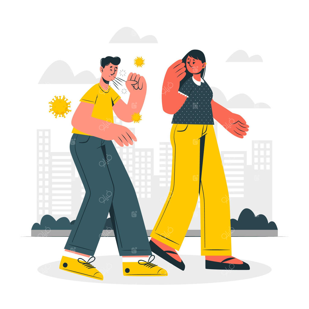 تصویری از مفهوم انتقال ویروس