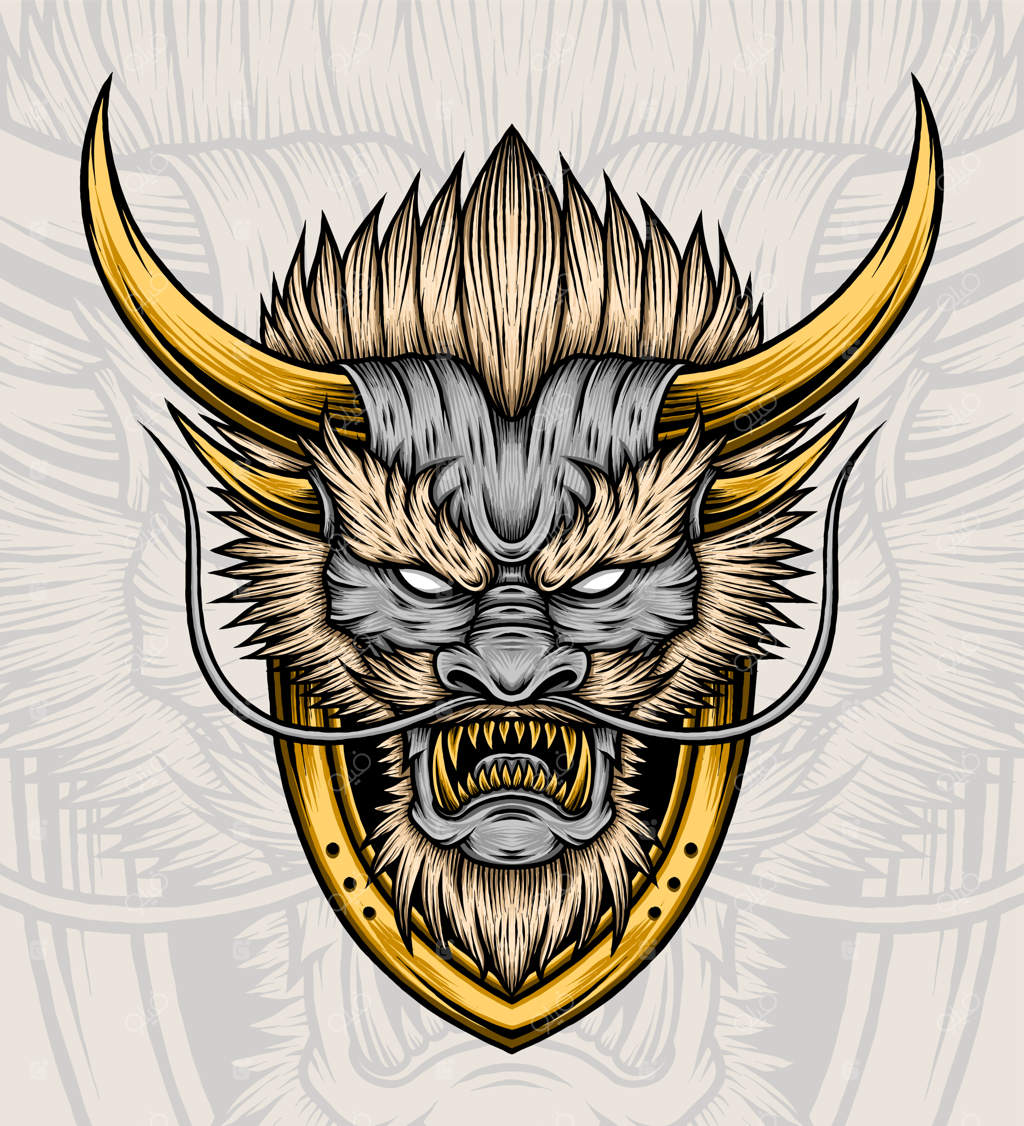 تصویر وکتور سر اژدها