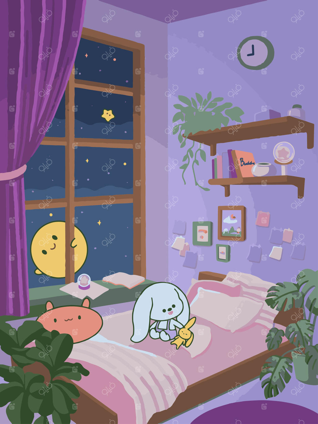 خوابیدن در کنار خرگوش در شب