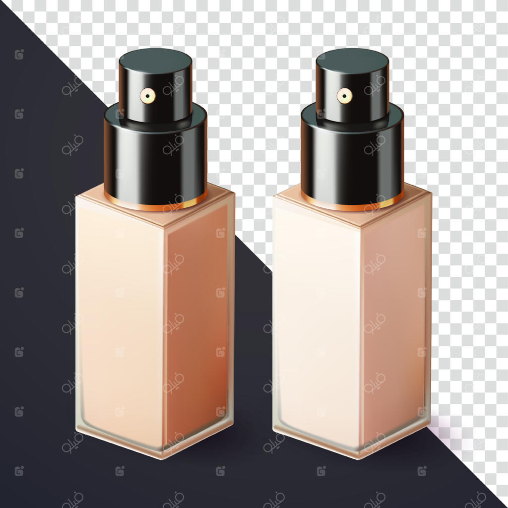 بطری کرم پودر سه‌بعدی، مناسب برای لوازم آرایشی و تبلیغات