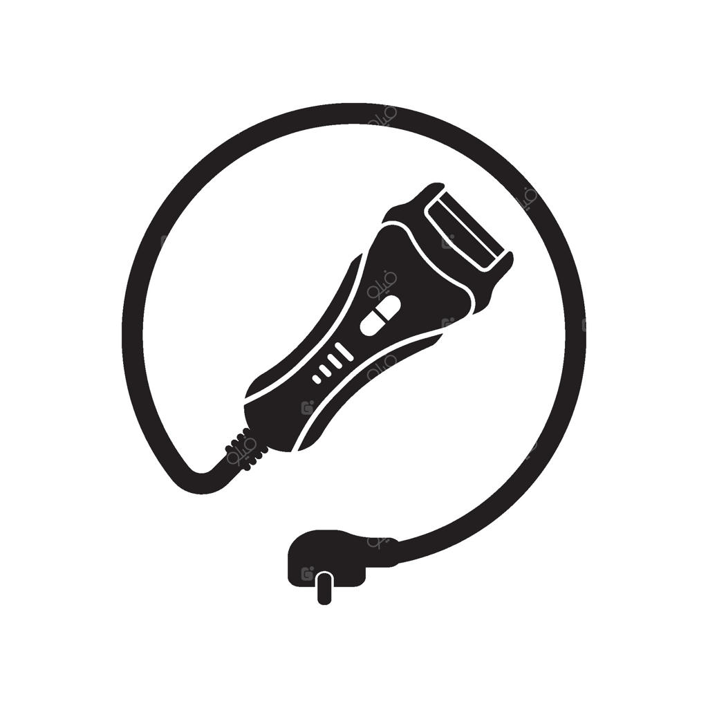 طراحی آیکون وکتور ماشین اصلاح مو.